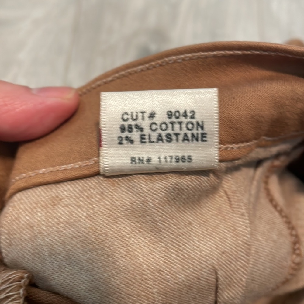 J Brand Skinny Jeans Sz 23 Coated Sands Caramel - Picture 5 of 7